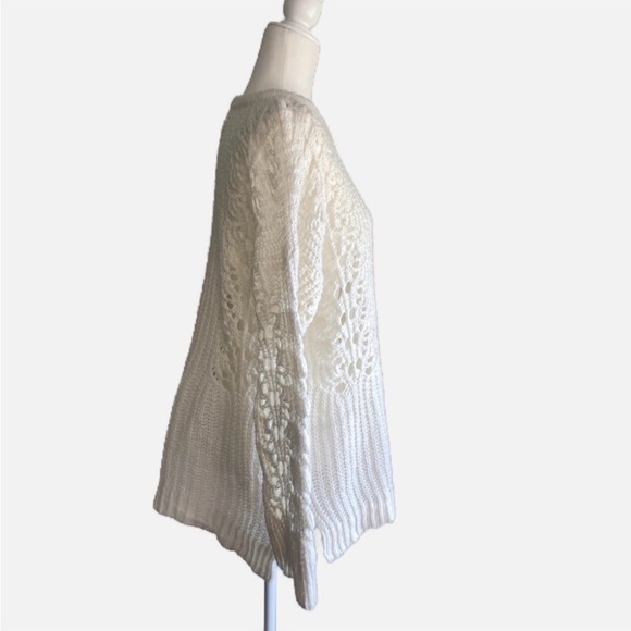 Anthropologie Pilcro Devenne Pointelle Chunky Knit Sweater Size S - Picture 7 of 8